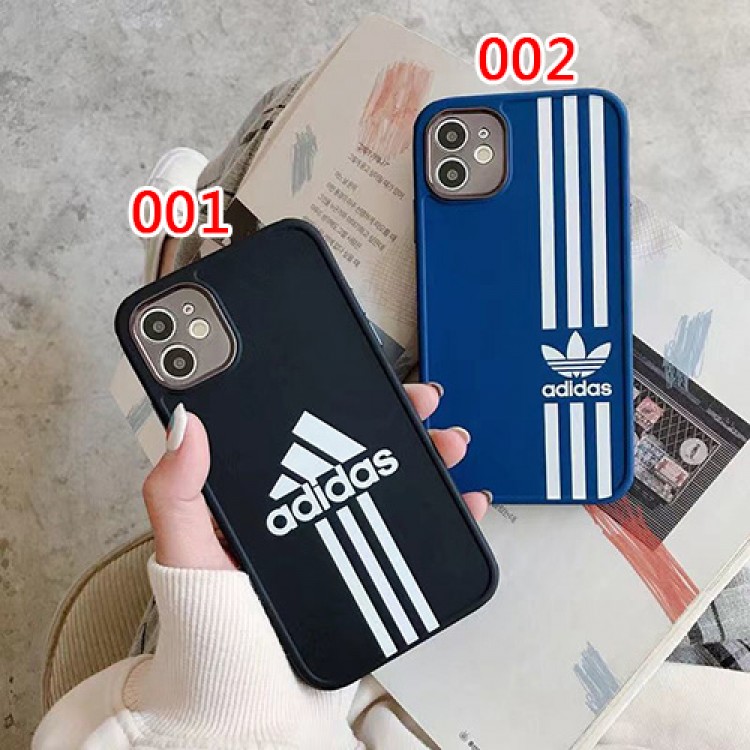 ADIDAS ブランド IPHONE13/13PRO/13PRO MAXソフトケース 落下保護 定番ストライプ柄 アディダス アイフォン12pro/12pro max/12カバー マット調 滑り止め iphone11pro max/11pro/11ケース ファッション 男子愛用 おしゃれ レディース