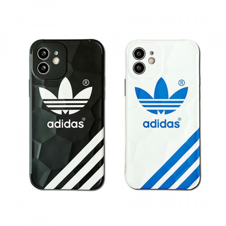 Adidas アイフォン13pro Max 13pro 13スマホカバー 特殊 でこぼこ紋 アディダス Iphone12 12pro 12pro Max 11ケース マット調 おしゃれ 経典ストライプ