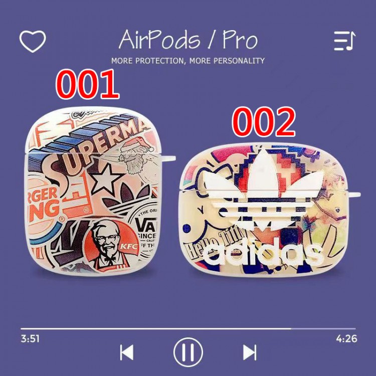 Adidas アディダスairpods proカバー Vans 軽量 紛失防止AirPods 3ブランドケース 携帯便利 ファッションブランドairpods 3/プロカバーパロディメンズ向けAirPods 3/2/1ケースブランドかっこいい