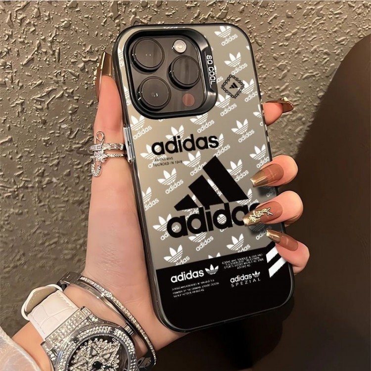 Adidas アディダスブランドiPhone air 16 17 pro 15 16pro max ケースメンズブランドアップル16+ 16 pro max 16e 14 15 17 pro airケース激安パロディブランドアイフォン16 pro max Air 17 15plus 16プロマックスマホカバー男女兼用