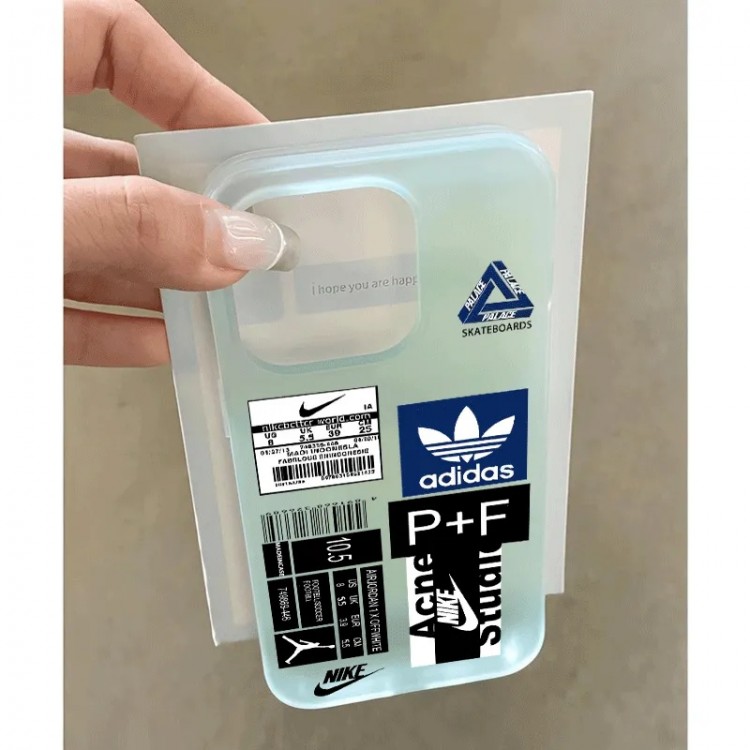 Adidas アディダスブランドアップル16+ 16 pro max 16e 14 15 17 pro airケース激安パロディブランドアイフォン16 pro max Air 17 15plus 16プロマックスマホカバー男女兼用芸能人愛用するブランドアイフォン17 16 pro15 16 pro maxケースカバー