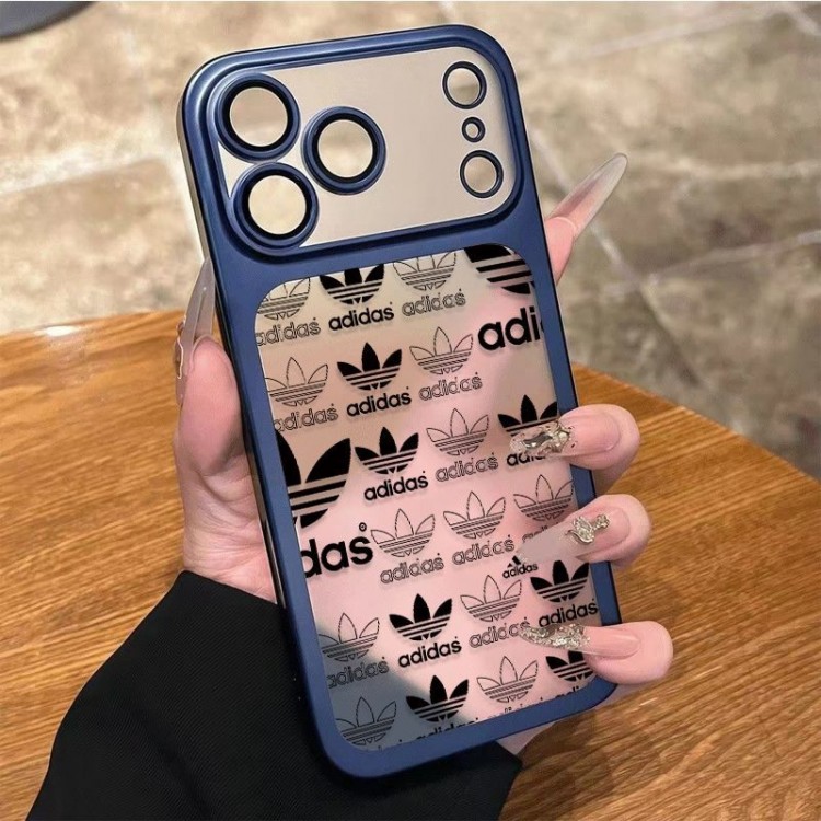 Adidas アディダスブランドiPhone air 16 17 pro 15 16pro max ケースメンズブランドアイフォン16 pro max Air 17 15plus 16プロマックスマホカバー男女兼用アップル AIR 17 16e 15 pro max 16 plusケース全機種対応パロディ