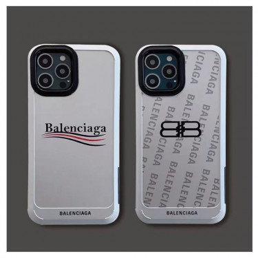 新品バレンシアガBALENCIAGA ロゴチェーンiPhone12ケースシルバー