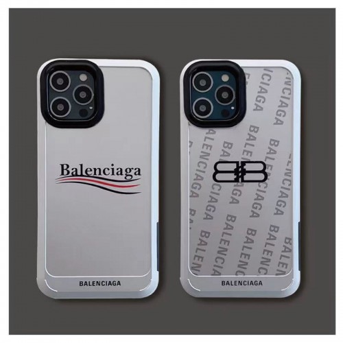 バレンシアガ iphone14pro maxカバー 質感 シルバー BALENCIAGA アイフォン14pro PLUSケース ブランド 個性 英字語ロゴ iphone 13/13pro/13 PRO MAXケース 衝撃保護 ファッション iphone 12 11 pro maxケース 軽量 スリム 手触り良い 男女