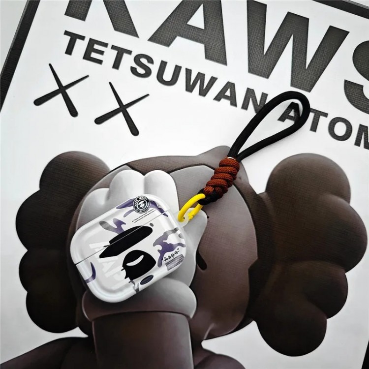 BAPE エイプブランドエアーポッズ プロ3 pro2 4 3 2 max保護ケーススニーカー形のairpods 4 pro2 pro3ケース ブランド 人気メンズ向けAirPods  Pro3/4/3/2/1ケースブランドかっこいいブランド若者オシャレエアーポッズ4 3 pro2/proケース耐衝撃