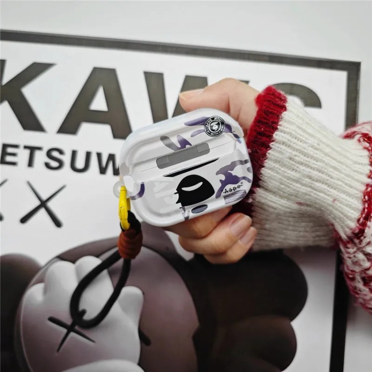 BAPE エイプブランドエアーポッズ プロ3 pro2 4 3 2 max保護ケーススニーカー形のairpods 4 pro2 pro3ケース ブランド 人気メンズ向けAirPods  Pro3/4/3/2/1ケースブランドかっこいいブランド若者オシャレエアーポッズ4 3 pro2/proケース耐衝撃