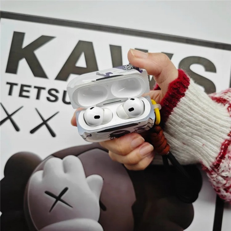 BAPE エイプブランドエアーポッズ プロ3 pro2 4 3 2 max保護ケーススニーカー形のairpods 4 pro2 pro3ケース ブランド 人気メンズ向けAirPods  Pro3/4/3/2/1ケースブランドかっこいいブランド若者オシャレエアーポッズ4 3 pro2/proケース耐衝撃