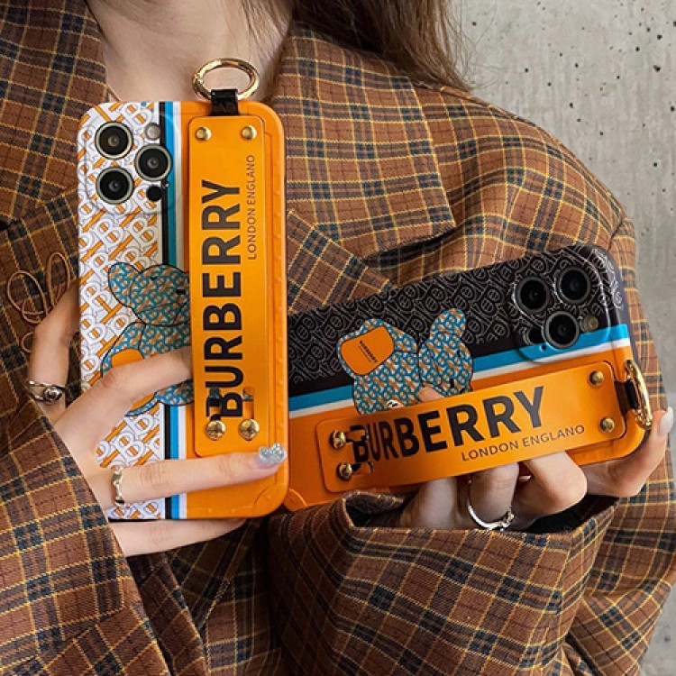 ブランドバーバリー iPhone13pro maxケース 経典熊柄 BURBERRY アイフォン13pro/13フルカバー 落下保護 人気モノグラム iphone12pro/12pro max/12ケース グリップ付き 持ちやすい IPHONE11pro max/11pro/11カバー スタンド機能性 メンズ 高品質 レディース