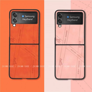 ブランド HERMES ギャラクシーZ FLIP3スマホケース 韓国スタイル ビジネス エルメス Galaxy zflip革ケース 耐久性 人気  samsung フリップ3携帯カバー スムーズ 男女兼用