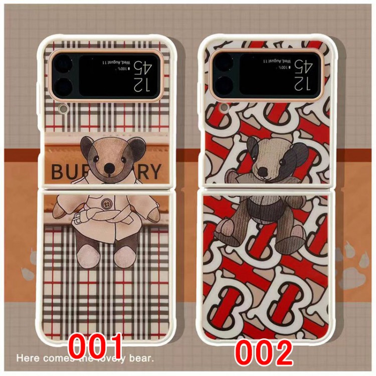 Burberry バーバリーGalaxy Z Flip5ブランドケースメンズブランドギャラクシーz flip4スマホカバースムーズ高級感galaxy z fold5ケースハイブランドかわいいsamsung z fold 5 4ケースカバー激安