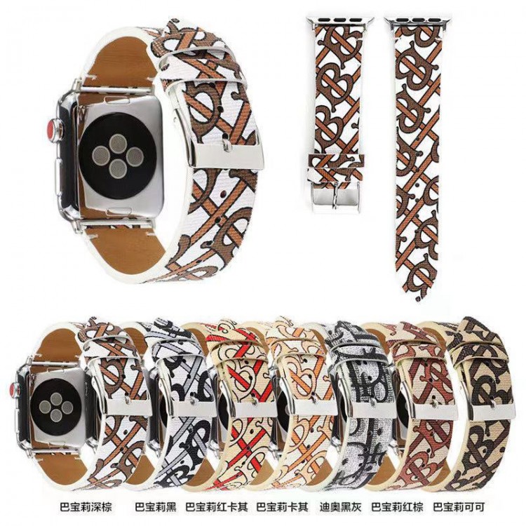 Burberry バーバリー DIOR アップルウォッチ 9/ultraブランドベスト高級感 Apple Watch se2/6/5/4/3/2/1ベルト 軽量 フィット 通気性ハイブランドアップルウォッチ 8/se2革ベルト 耐久性ブランドiwatch 7バンド 丈夫