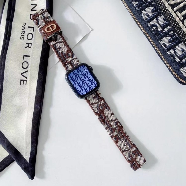 ディオール Apple Watch 9/8/7/ultra 交換バンド 上質素材 刺繍入れ Dior アップルウォッチ ultra 2022 対応ベルト 柔らかい きつくない 耐久性 Apple Watch se2/6/5/4/3/2/1バンド ファッション 男子 レディース 4色 38/40/42/44/41/45MM 送料無料　