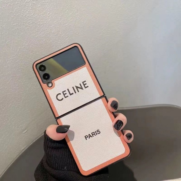 ブランド セリーヌ GALAXY Z FLIP4 5カバーケース 簡約 オシャレ Celine ギャラクシーz flip3保護ケース 欧米風 ファッション galaxy z flip3ケース 軽量 スリム 放熱性よい 男女