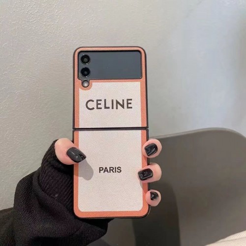 ブランド セリーヌ GALAXY Z FLIP4 5カバーケース 簡約 オシャレ Celine ギャラクシーz flip3保護ケース 欧米風 ファッション galaxy z flip3ケース 軽量 スリム 放熱性よい 男女