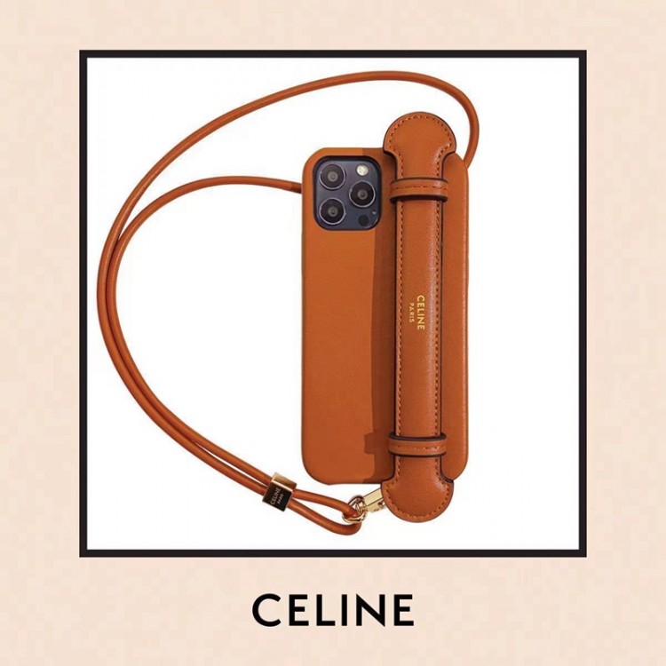 Celine/セリーヌ iPhone14promaxケース 純正レザー アイフォン14 PRO/14plusケース ブランド 華やか 革ベルト iphone14/ 13 pro maxスマホカバー 首掛けストラップ付き アップル12 pro/12/12pro maxケース 落下防止 おしゃれ iphone11proカバー ビジネス 高級感 メンズ レディース