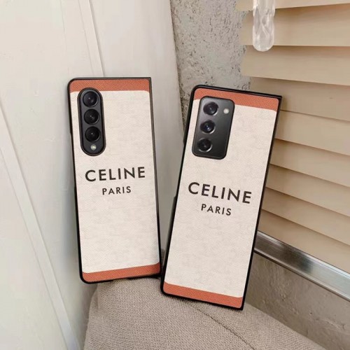 セリーヌ Galaxy Z Fold4 5スマホカバー シンプル 高品質 Celine ギャラクシーz fold3ケース ブランド 耐衝撃  フィット galaxy z fold4スマホケース 滑り止め Samsung z fold3ケース 薄型 ファッション 男女