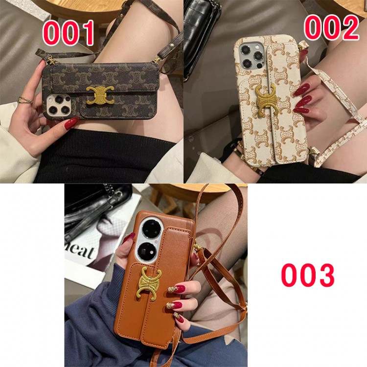 セリーヌ Galaxy s23/s23+/s23ultraケース ショルダーストラップ CELINE ギャラクシーs22 s21 ultra plusスマホカバー 携帯便利 ブランド Galaxy s20/note20ultraスマホケース 落下防止 Samsung s23/note10ケース カードポケット付き 高品質 レディース