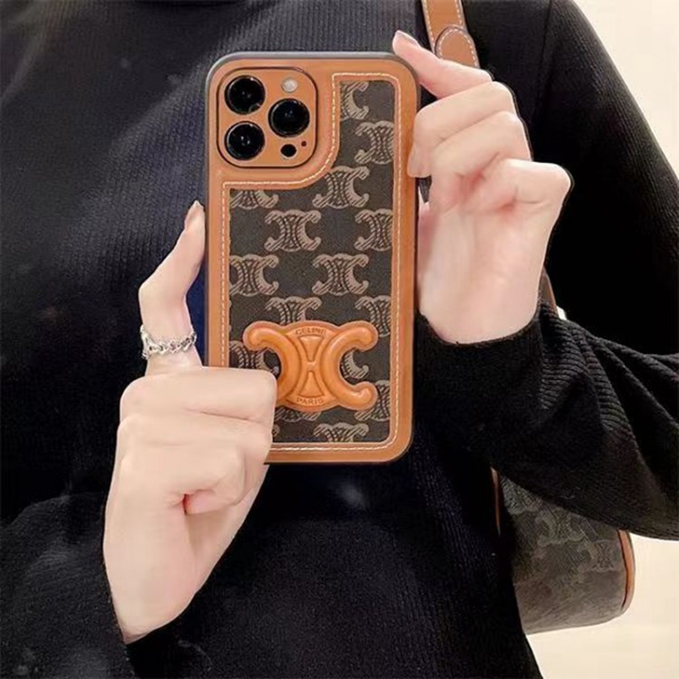 Celine アイフォン14pro 14plusスマホカバー オシャレ 皮革ケース セリーヌ iPhone14 pro maxスマホケース 質感 ファッション iPhone13/13pro/13 pro maxケース レンズ保護 iPhone 12 11 pro maxケース 落下保護 アイフォン11ケース 滑り止め