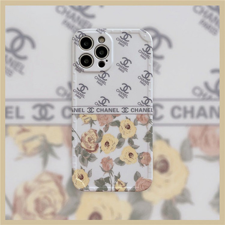 かわいい 花柄 Chanel アイフォン13/13Pro maxケース ココマーク 女の子好き ブランド シャネル IPhone 13Pro/12Promaxカバー 柔らかい 耐衝撃 iphone 12pro /12/11Promaxケース軽量 放熱性よい ファッション メンズ