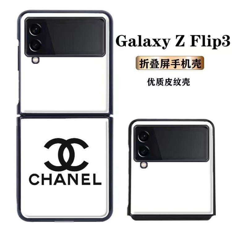 Chanel シャネルGalaxy Z Flip5ブランドケースメンズ高級感galaxy z fold5ケースハイブランドかわいいsamsung z fold 5 4ケースカバー激安ハイブランドGalaxy z flip 5 4 3携帯ケースビジネス