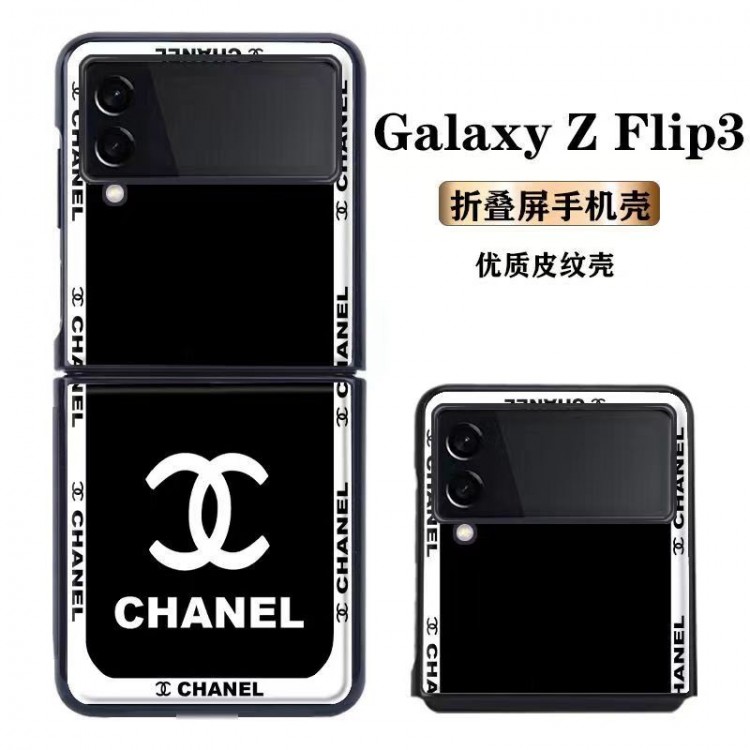 Chanel シャネルGalaxy Z Flip5ブランドケースメンズ高級感galaxy z fold5ケースハイブランドかわいいsamsung z fold 5 4ケースカバー激安ハイブランドGalaxy z flip 5 4 3携帯ケースビジネス