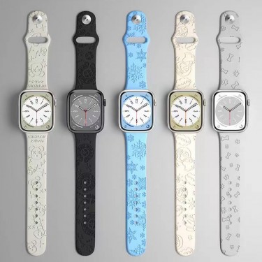 ブランド クロムハーツ apple watch ultra シリコンバンド 柔らか 通気性 KAWS アップルウォッチ8/7 ベルトバンド 個性エンボス柄 APPLE WATCH se2/6/5/4/3/2/1バンド 着脱安い 男女 ファッション 激安