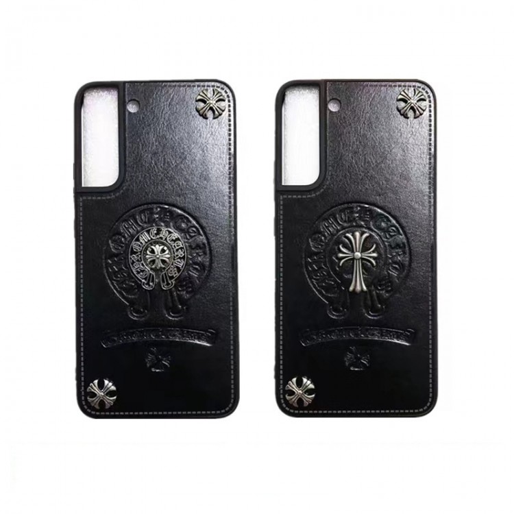 クロムハーツ Galaxy S23 ultra plusスマホケース 流行りデザイン chrome hearts ギャラクシー s22+/s22/s22ultraカバー 薄型 オシャレ ブランド Galaxy s21 s20 plus ultraケース 放熱性よい Samsung note20 ultra/note10スマホカバー 個性 十字架柄 キズ防止 ファッション 男子