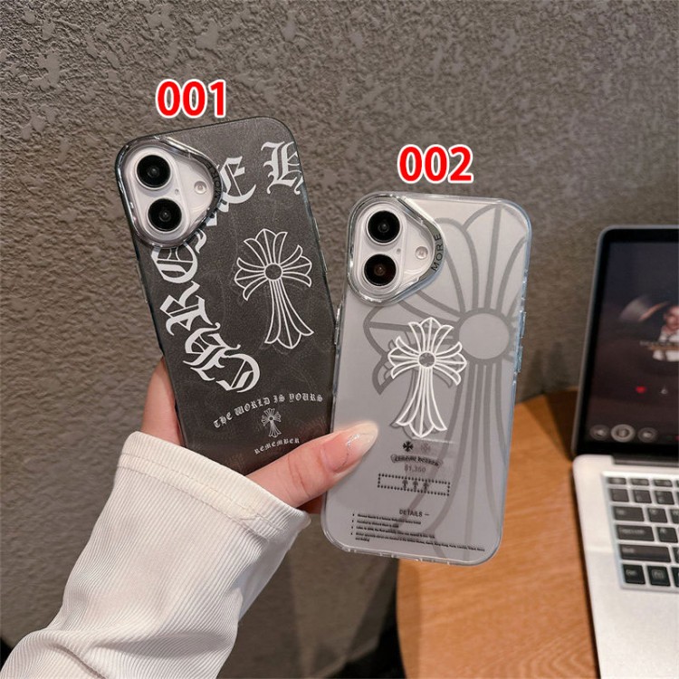 クロムハーツ Chrome Heartsアイフォン16 pro max 15 14 16 plusハイブランドケースiPhone16  15pro max 16pro 13 12スマホカバー耐衝撃オシャレアップル16e 15 pro max 16 plusケース全機種対応パロディ