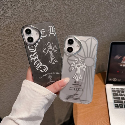 クロムハーツ Chrome Heartsアイフォン16 pro max 15 14 16 plusハイブランドケースiPhone16  15pro max 16pro 13 12スマホカバー耐衝撃オシャレアップル16e 15 pro max 16 plusケース全機種対応パロディ