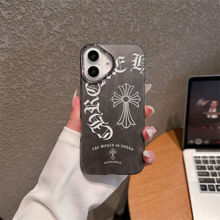 クロムハーツ Chrome Heartsアイフォン16 pro max 15 14 16 plusハイブランドケースiPhone16  15pro max 16pro 13 12スマホカバー耐衝撃オシャレアップル16e 15 pro max 16 plusケース全機種対応パロディ