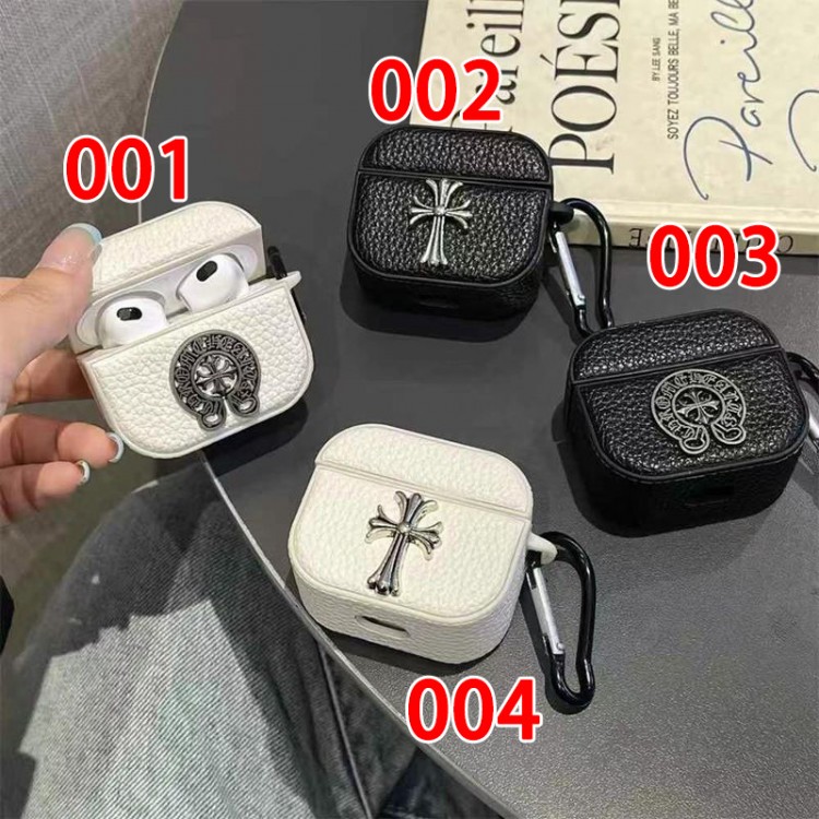 クロムハーツ Chrome Hearts AirPods 3 4ブランドケース 携帯便利 ファッションブランドairpods 4 3/プロ2カバーパロディメンズ向けAirPods 4/3/2/1ケースブランドかっこいいブランド若者オシャレエアーポッズ4 3 pro2/proケース耐衝撃