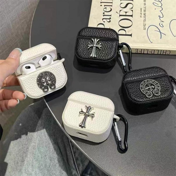 クロムハーツ Chrome Hearts AirPods 3 4ブランドケース 携帯便利 ファッションブランドairpods 4 3/プロ2カバーパロディメンズ向けAirPods 4/3/2/1ケースブランドかっこいいブランド若者オシャレエアーポッズ4 3 pro2/proケース耐衝撃