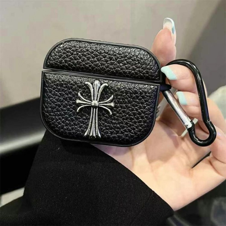 クロムハーツ Chrome Hearts AirPods 3 4ブランドケース 携帯便利 ファッションブランドairpods 4 3/プロ2カバーパロディメンズ向けAirPods 4/3/2/1ケースブランドかっこいいブランド若者オシャレエアーポッズ4 3 pro2/proケース耐衝撃