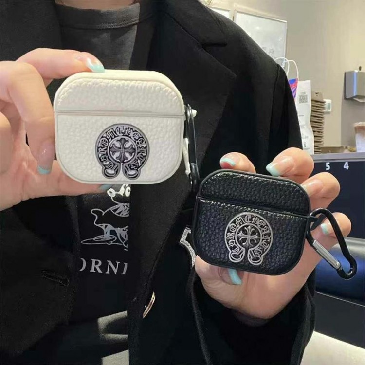 クロムハーツ Chrome Hearts AirPods 3 4ブランドケース 携帯便利 ファッションブランドairpods 4 3/プロ2カバーパロディメンズ向けAirPods 4/3/2/1ケースブランドかっこいいブランド若者オシャレエアーポッズ4 3 pro2/proケース耐衝撃