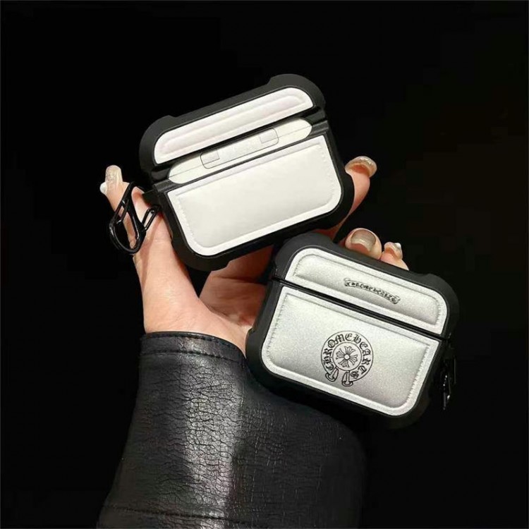クロムハーツ Chrome Hearts airpods 4 pro2 3カバー 軽量 紛失防止AirPods 3 4ブランドケース 携帯便利 ファッションかわいいエアーポッズ4/3/2/1カバー個性ブランド若者オシャレエアーポッズ4 3 pro2/proケース耐衝撃