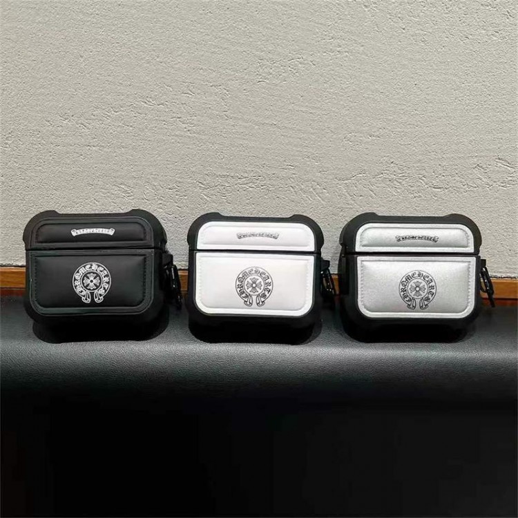 クロムハーツ Chrome Hearts airpods 4 pro2 3カバー 軽量 紛失防止AirPods 3 4ブランドケース 携帯便利 ファッションかわいいエアーポッズ4/3/2/1カバー個性ブランド若者オシャレエアーポッズ4 3 pro2/proケース耐衝撃