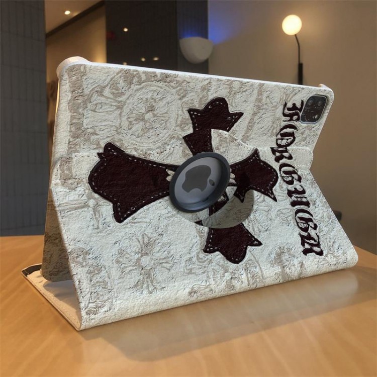 クロムハーツ Chrome Heartsブランド アイパッド11/10/9/8カバー 耐衝撃ハイブランド iPad AIR 7th ii/13th 5 6 2025世代ケース手帳型 ケースipad pro12.9インチカバーブランド男女愛用ハイブランド アイパッド11 10th 2025ケース激安