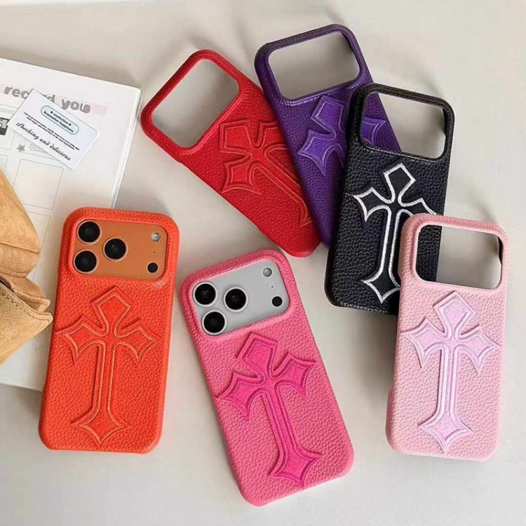 クロムハーツ Chrome HeartsブランドiPhone air 16 17 pro 15 16pro max ケースメンズアイフォン16 pro max 17 AIR 15 14 16 plusハイブランドケースiPhone 16 15 plus 16 17pro max Airブランドスマホケース