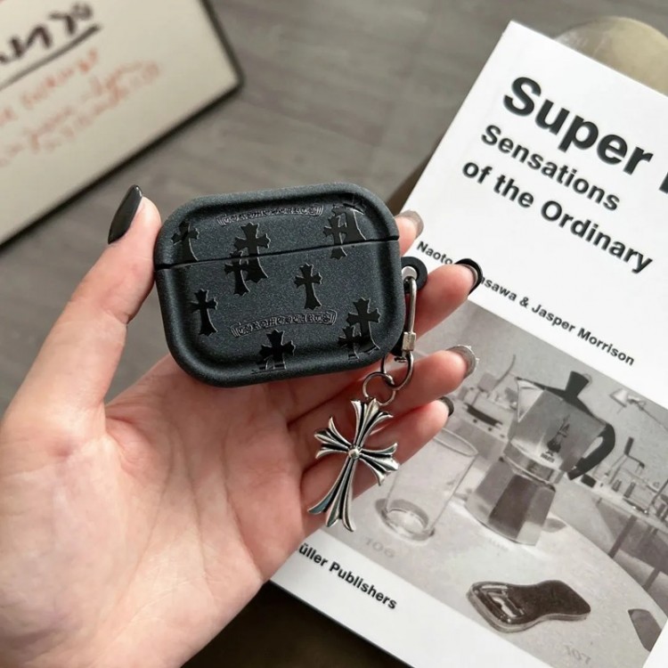 クロムハーツ Chrome Hearts airpods 4 pro3 pro2 3カバー 軽量 紛失防止AirPods 3 4ブランドケース 携帯便利 ファッションかわいいエアーポッズプロ3/4/3/2/1カバー個性ブランド若者オシャレエアーポッズ4 3 pro2/proケース耐衝撃