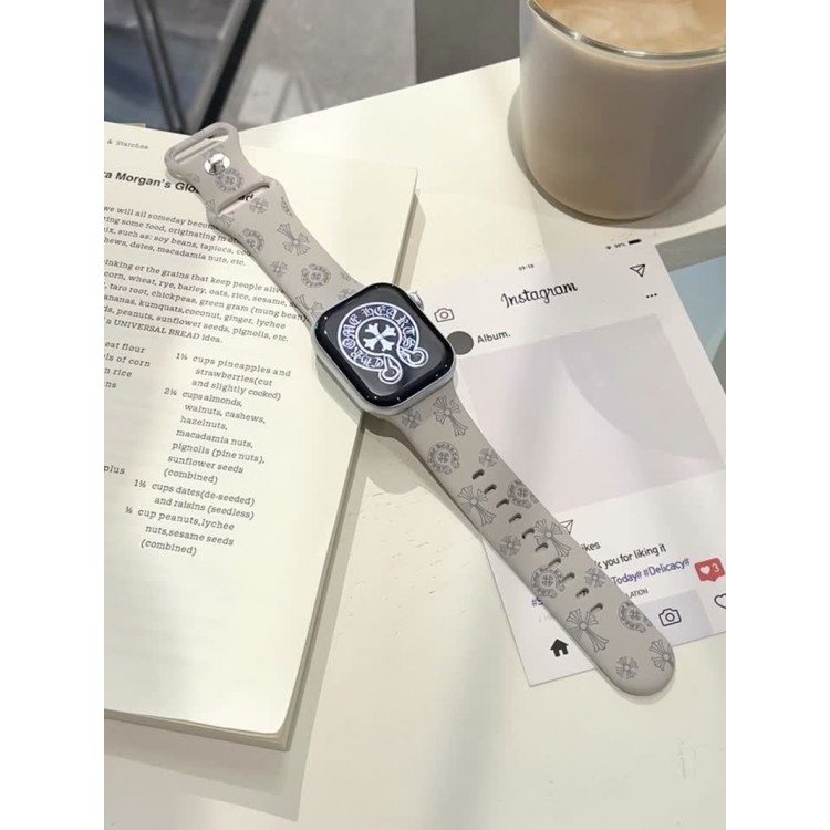 クロムハーツ Chrome Hearts アップルウォッチ11 10 ultra3 49mmブランドベストブランドiwatch 11 7 8 9 10 バンド 丈夫ブランド apple watch se3 ultra 3 10 9 49mmシリコンバンド 痛くないApple Watch 11/se3/10 9 ultra/8/7/6ブランドベルト 流行11り