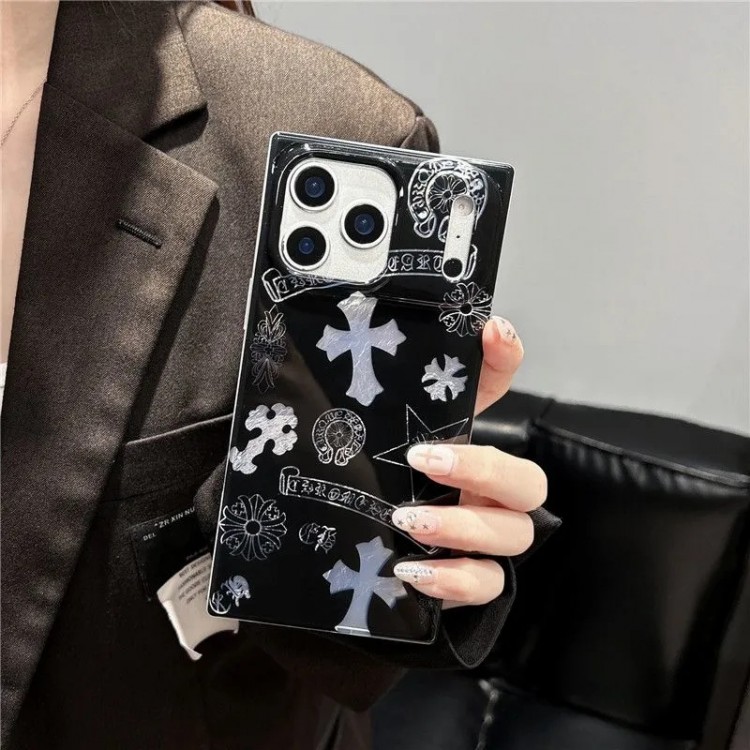 クロムハーツ Chrome Heartsブランドアップル16+ 16 pro max 16e 14 15 17 pro airケース激安パロディiPhone 16 15 plus 16 17pro max Airブランドスマホケースブランドアイフォン16 pro max Air 17 15plus 16プロマックスマホカバー男女兼用