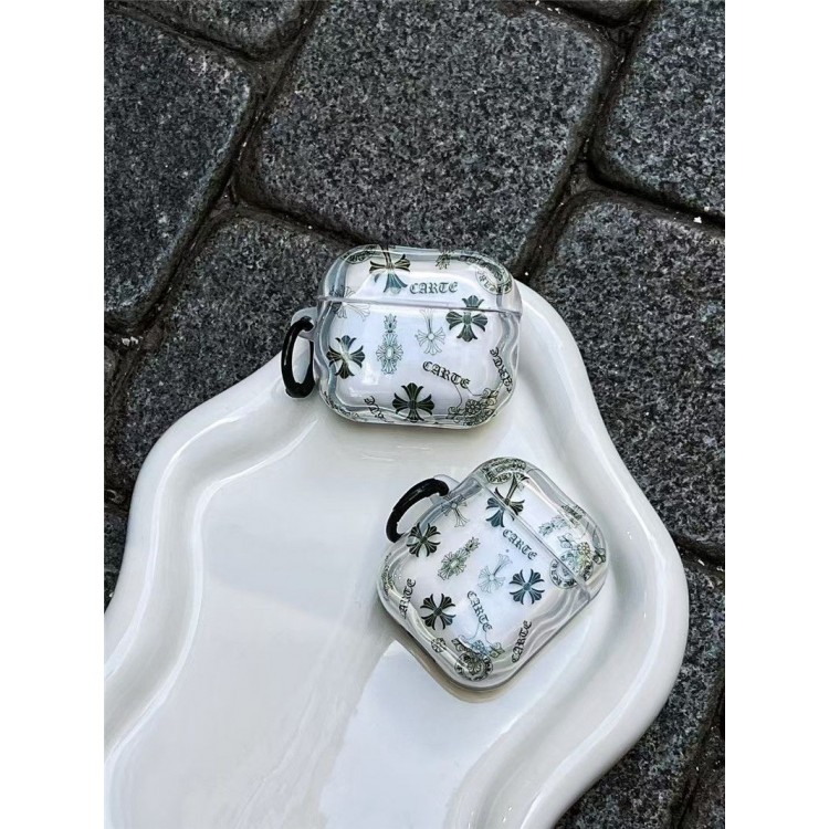 クロムハーツ Chrome Hearts airpods 4 pro3 pro2 3カバー 軽量 紛失防止かわいいエアーポッズプロ3/4/3/2/1カバー個性スニーカー形のairpods 4 pro2 pro3ケース ブランド 人気メンズ向けAirPods  Pro3/4/3/2/1ケースブランドかっこいい