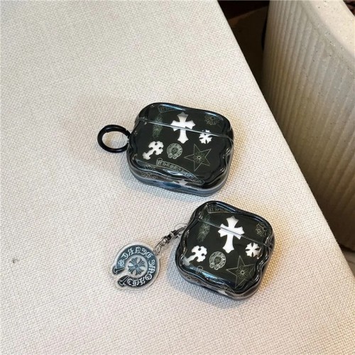 クロムハーツ Chrome Heartsブランドエアーポッズ プロ3 pro2 4 3 2 max保護ケースairpods 4 pro3 pro2 3カバー 軽量 紛失防止かわいいエアーポッズプロ3/4/3/2/1カバー個性ブランド若者オシャレエアーポッズ4 3 pro2/proケース耐衝撃