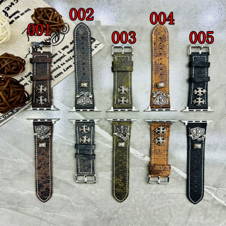 クロムハーツ Chrome Heartsブランド Apple Watch11 ultra3 10 9 ultra2 バンド 華奢革 交換バンド高級感 Apple Watch 11 se3 10 9 8 7 se2/6/5/4/3/2/1ベルト 軽量 フィット 通気性ハイブランドアップルウォッチUltra3/11/10 9 8/se2革ベルト 耐久性ブランド apple watch se3 ultra 3 10 9 49mmシリコンバンド 痛くない