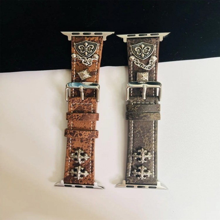クロムハーツ Chrome Heartsブランド Apple Watch11 ultra3 10 9 ultra2 バンド 華奢革 交換バンド高級感 Apple Watch 11 se3 10 9 8 7 se2/6/5/4/3/2/1ベルト 軽量 フィット 通気性ハイブランドアップルウォッチUltra3/11/10 9 8/se2革ベルト 耐久性ブランド apple watch se3 ultra 3 10 9 49mmシリコンバンド 痛くない