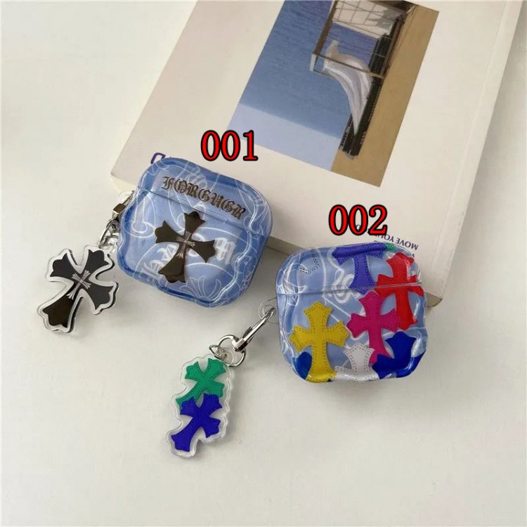 クロムハーツ Chrome Heartsブランドエアーポッズ プロ3 pro2 4 3 2 max保護ケースairpods 4 pro3 pro2 3カバー 軽量 紛失防止かわいいエアーポッズプロ3/4/3/2/1カバー個性メンズ向けAirPods  Pro3/4/3/2/1ケースブランドかっこいい