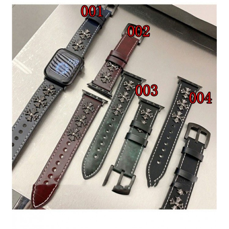 クロムハーツ Chrome Hearts高級感 Apple Watch 11 se3 10 9 8 7 se2/6/5/4/3/2/1ベルト 軽量 フィット 通気性ハイブランドアップルウォッチUltra3/11/10 9 8/se2革ベルト 耐久性ブランドiwatch 11 7 8 9 10 バンド 丈夫Apple Watch 11/se3/10 9 ultra/8/7/6ブランドベルト 流行11り