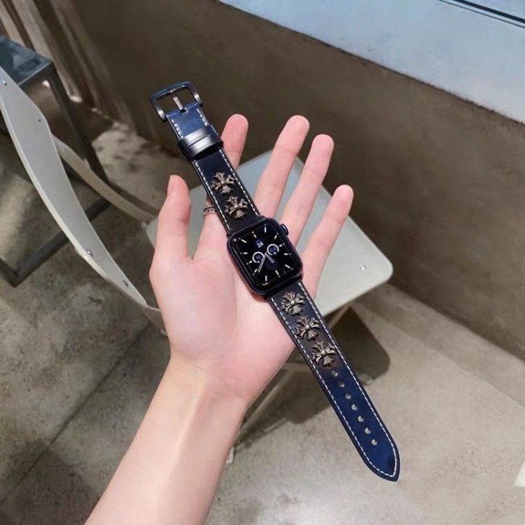 クロムハーツ Chrome Hearts高級感 Apple Watch 11 se3 10 9 8 7 se2/6/5/4/3/2/1ベルト 軽量 フィット 通気性ハイブランドアップルウォッチUltra3/11/10 9 8/se2革ベルト 耐久性ブランドiwatch 11 7 8 9 10 バンド 丈夫Apple Watch 11/se3/10 9 ultra/8/7/6ブランドベルト 流行11り
