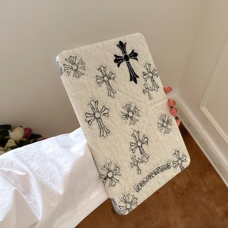 クロムハーツ Chrome Heartsブランド アイパッド11/10/9/8カバー 耐衝撃ipad pro12.9インチカバーブランド男女愛用ハイブランド アイパッド11 10th 2025ケース激安アイパッド ポロ12.9/11インチケースカバー多機能性