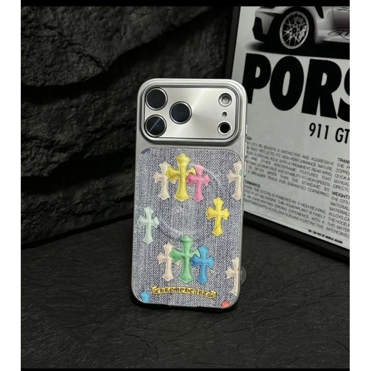 クロムハーツ Chrome HeartsブランドiPhone air 16 17 pro 15 16pro max ケースメンズブランドアイフォン16 pro max 17 15plus 16プロマックスマホカバー男女兼用アップル AIR 17 16e 15 pro max 16 plusケース全機種対応パロディ